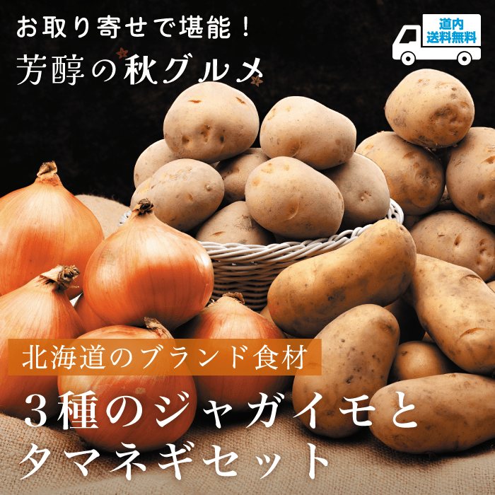 【AU-30B】3種のジャガイモとタマネギセット 【常温】北海道のブランド食材 ★te・to・teに掲載★【10月10日～11月30日より順次発送】道内送料無料