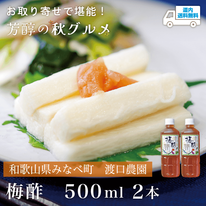【US-500】梅酢 500ml ２本 【常温】和歌山県みなべ町 渡口農園  ★te・to・teに掲載★【順次発送】道内送料無料